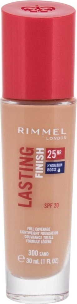 Rimmel London Lasting Finish Foundation - 300 Sand -GlowBelle Verkoopwinkel 303x1200 1