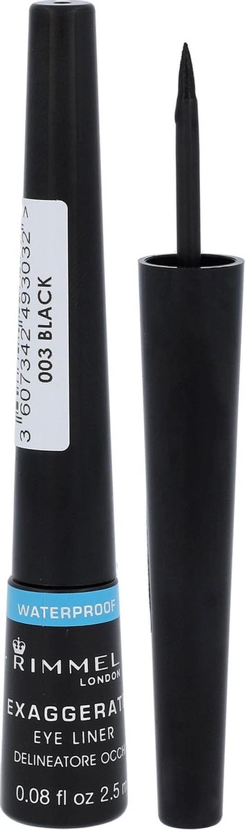 Rimmel London Rimmel Exaggerate Waterproof - Zwart - Eyeliner 6 Rimmel London Rimmel Exaggerate Waterproof - Zwart - Eyeliner - Afbeelding 6