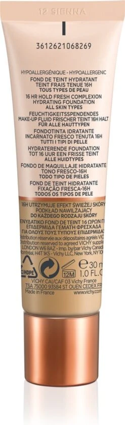 Vichy Minéralblend Foundation - 12 Sienna - 30ML - Natuurlijke Dekking -GlowBelle Verkoopwinkel 355x1200 11