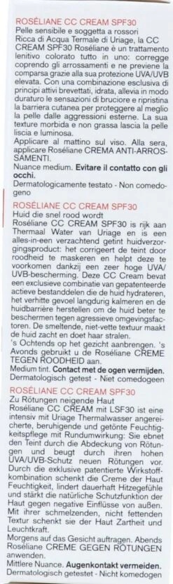 Uriage Roséliane Cc Crème Spf30 -GlowBelle Verkoopwinkel 356x1200 1