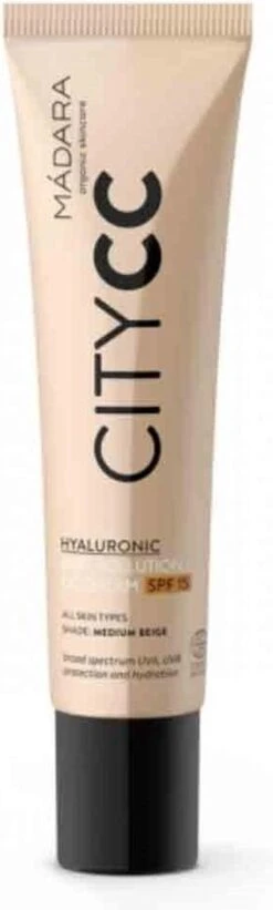 MÁDARA Anti-Pollution CC Cream SPF15 Medium Beige 40ml - Hyaluronzuur -UVA/UVB -GlowBelle Verkoopwinkel 361x1200 7
