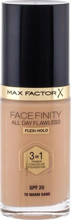Max Factor Facefinity All Day Flawless 3-In-1 Vegan Foundation 070 Warm Sand -GlowBelle Verkoopwinkel 389x1200 2