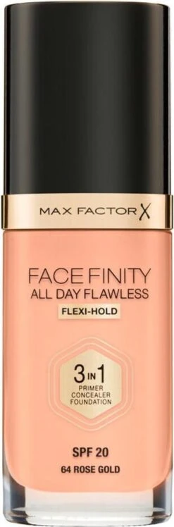 Max Factor Facefinity All Day Flawless 3-in-1 Liquid Foundation - 064 Rose Gold -GlowBelle Verkoopwinkel 396x1200 2