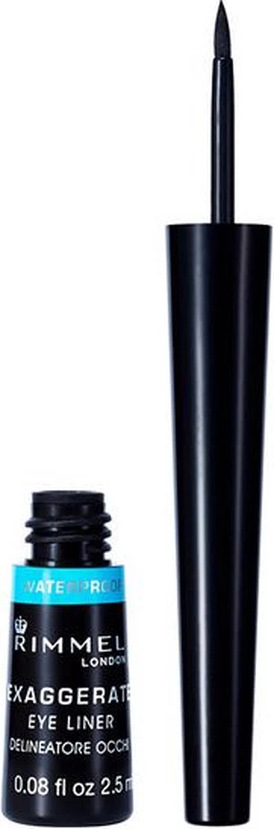 Rimmel London Rimmel Exaggerate Waterproof - Zwart - Eyeliner 2 Rimmel London Rimmel Exaggerate Waterproof - Zwart - Eyeliner - Afbeelding 2