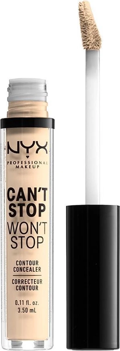NYX Professional Makeup Can't Stop Won't Stop Contour Concealer - Pale CSWSC1 - 3,5 Ml 2 NYX Professional Makeup Can't Stop Won't Stop Contour Concealer - Pale CSWSC1 - 3,5 Ml - Afbeelding 2