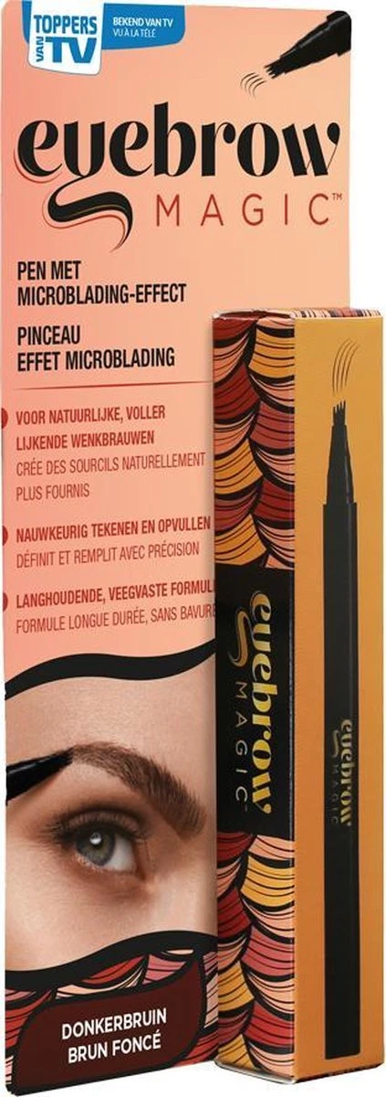 Eyebrow Magic Wenkbrauwpen - Donker Bruin 2 Eyebrow Magic Wenkbrauwpen - Donker Bruin - Afbeelding 2