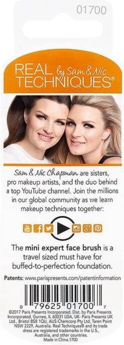 Real Techniques - Brushes Base Mini Expert - Travel Makeup Brush -GlowBelle Verkoopwinkel 432x1200 6