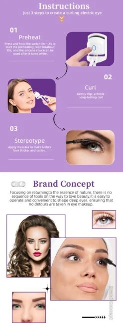 BeautyTech Elektrische Wimperkruller/Wimperkrultang - Roze - Oplaadbaar - Beauty - Verzorging - Make Up -GlowBelle Verkoopwinkel 458x1200 2