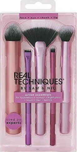 Make-up Borstel Set Artist Essentials Real Techniques (5 Pcs) -GlowBelle Verkoopwinkel 611x1200 5