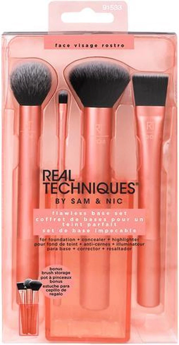 Real Techniques Flawless Base Set - Real Techniques Kwasten Set - Base Set - Make-up Kwasten Set 2 Real Techniques Flawless Base Set - Real Techniques Kwasten Set - Base Set - Make-up Kwasten Set - Afbeelding 2