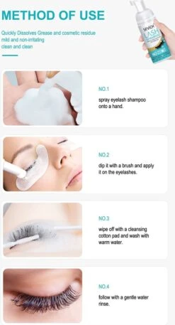 Sevich Wimper Extensions Cleanser - Wimpershampoo - Lash Foam Shampoo - Lash Cleanser - Wimper-shampoo - Assortiment 'Het Gemak' -GlowBelle Verkoopwinkel 648x1200 3