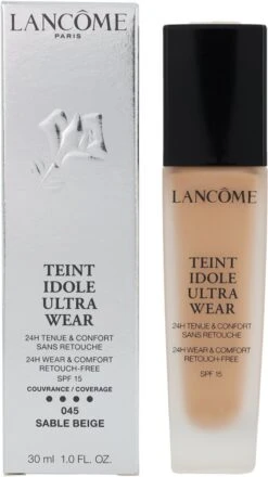 Lancôme Teint Idole Ultra Wear Foundation - 045 Sable Beige -GlowBelle Verkoopwinkel 674x1200 1
