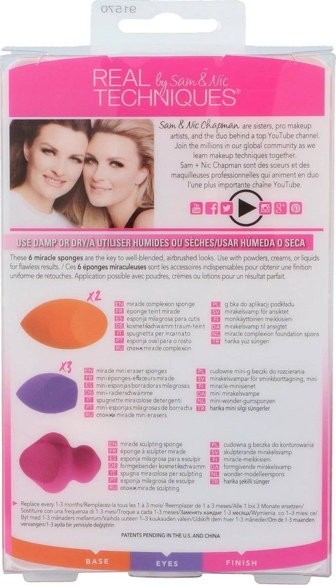 Real Techniques 6 Miracle Sponges - Make-up Spons 7 Real Techniques 6 Miracle Sponges - Make-up Spons - Afbeelding 7