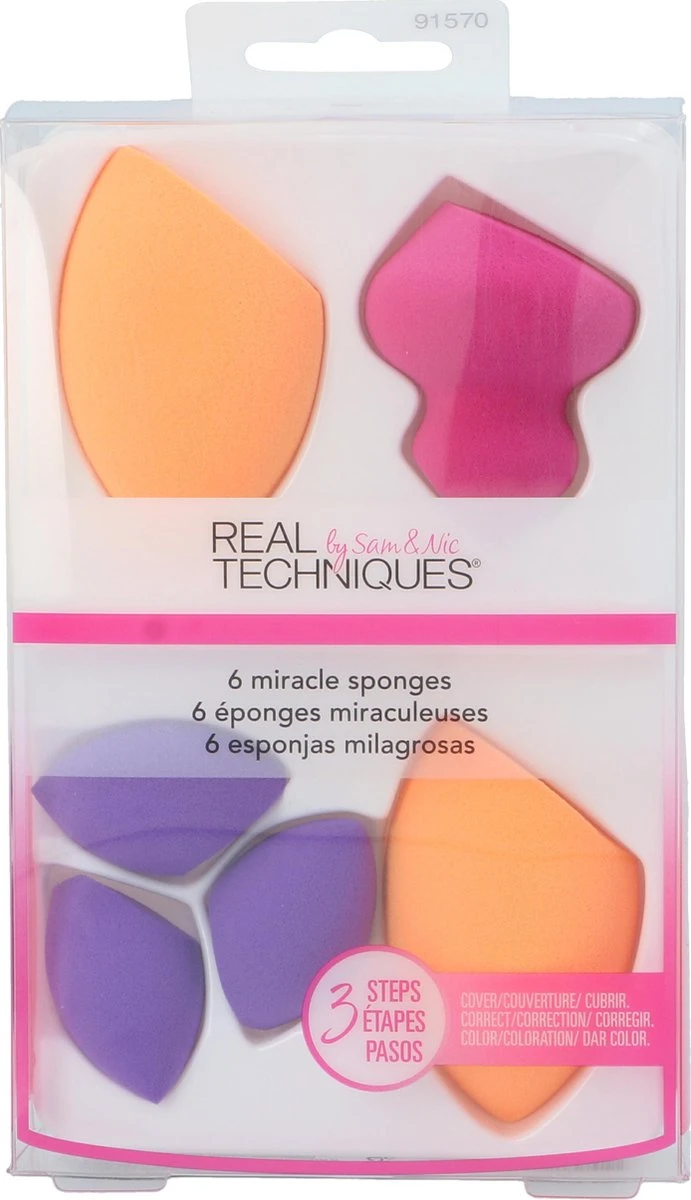 Real Techniques 6 Miracle Sponges - Make-up Spons 8 Real Techniques 6 Miracle Sponges - Make-up Spons - Afbeelding 8