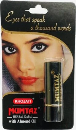 GoodUse Export Mumtaz Herbal Kajal Stick 1 Stuks - Zwarte Eyeliner - Kajal Oogpotlood Zwart - Make Up - Kohl Kajal - Gevoelige Ogen - Amandelolie - Natuurlijk