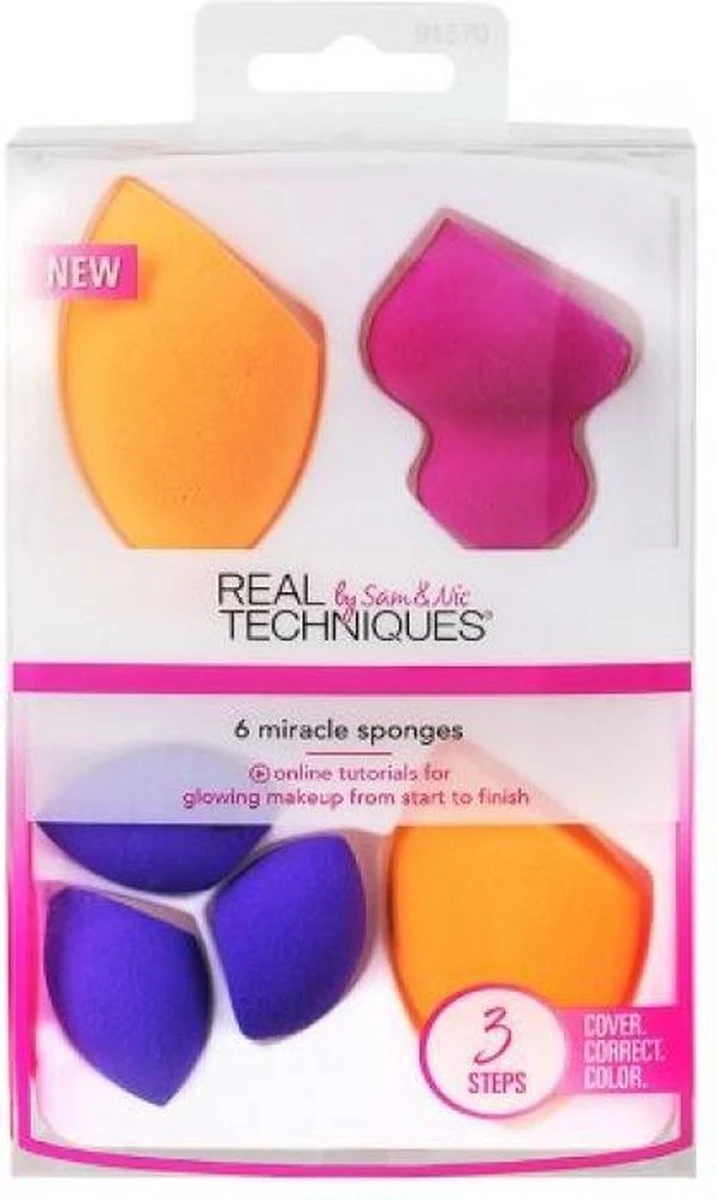 Real Techniques 6 Miracle Sponges - Make-up Spons 13 Real Techniques 6 Miracle Sponges - Make-up Spons - Afbeelding 13