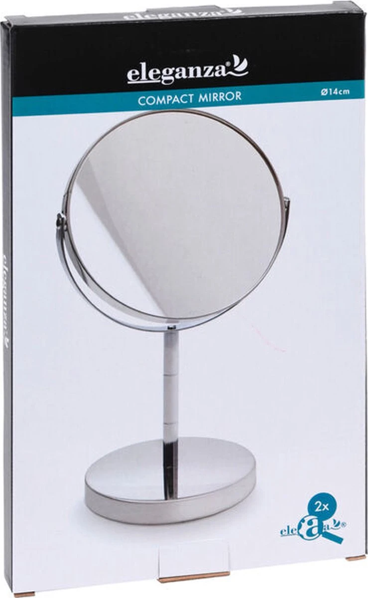 JY&K Make Up Spiegel - Dubbelzijdig - Rond - Staand 2 JY&K Make Up Spiegel - Dubbelzijdig - Rond - Staand - Afbeelding 2