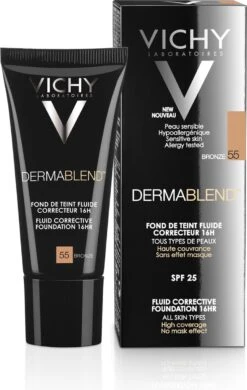 Vichy Dermablend Foundation - Bronze 55 - 30ML - Hoge Dekking -GlowBelle Verkoopwinkel 760x1200