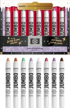 NYX Professional Makeup - Holidays 2022 Mrs Claus - Jumbo Eye Vault - 8 Jumbo Eye Pencils -GlowBelle Verkoopwinkel 783x1200 2