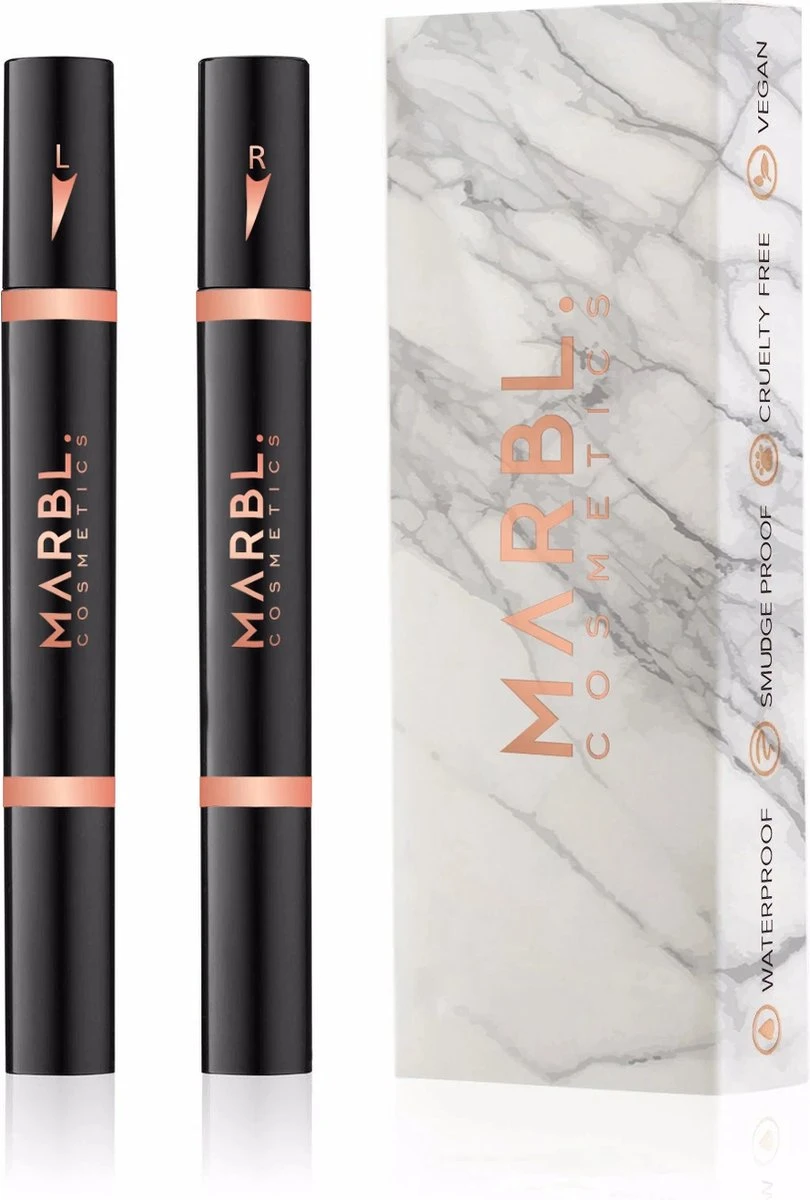 MARBL. Cosmetics - Easy Wing - Eyeliner Stempel - 8mm - Waterproof - Vlekproof - Vegan - Dierproefvrij 1 MARBL. Cosmetics - Easy Wing - Eyeliner Stempel - 8mm - Waterproof - Vlekproof - Vegan - Dierproefvrij