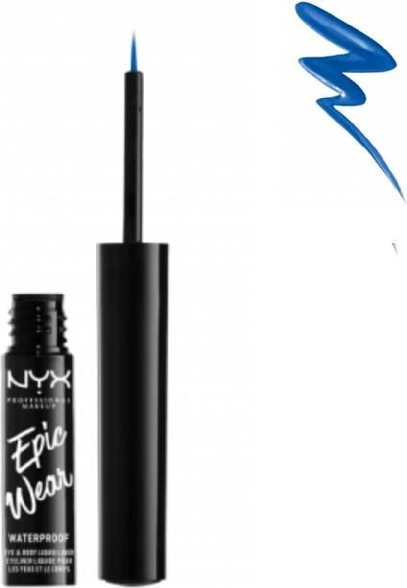 NYX Professional Makeup Epic Wear Liquid Eyeliner - Sapphire EWSPLL05 - 3,5 Ml 4 NYX Professional Makeup Epic Wear Liquid Eyeliner - Sapphire EWSPLL05 - 3,5 Ml - Afbeelding 4
