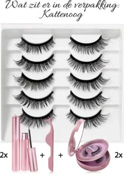 Merkloos Magnetische Wimpers - Katten Oog - Magnetische Nep Wimpers Met 2 Magnetic Eyeliners En Applicator - Valse Wimpers - Magnetic Lashes - Magnetische Wimpers Set -GlowBelle Verkoopwinkel 850x1200