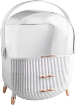 Be-Inspired® Beautycase – Make Up Organizer – Make-up Koffer – Cosmetica Tas – Met Lades – Opberger – Storage Box - Wit -GlowBelle Verkoopwinkel 851x1200 3