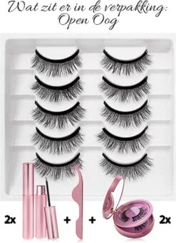 Merkloos Magnetische Wimpers - Open Oog - Magnetische Nep Wimpers Met 2 Magnetic Eyeliners En Applicator - Valse Wimpers - Magnetic Lashes - Magnetische Wimpers Set -GlowBelle Verkoopwinkel 866x1200 3