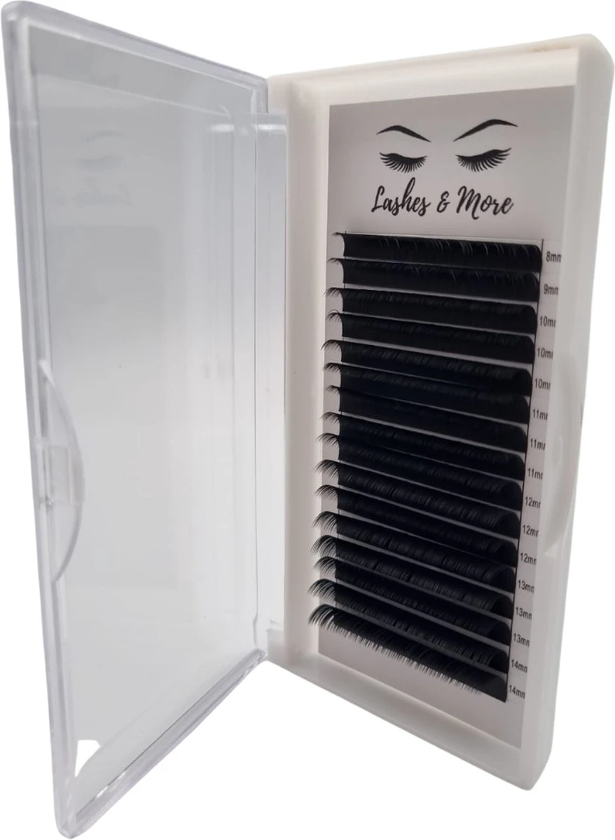 Lashes & More - Wimperextensions - One By One - D Krul – Dikte 0.20 – Lengte Mixed – 16 Rijen In Een Tray - Nepwimpers - Flat Lashes - Verkrijgbaar In C En D Krul En In Dikte 0.15 En 0.20 1 Lashes & More - Wimperextensions - One By One - D Krul – Dikte 0.20 – Lengte Mixed – 16 Rijen In Een Tray - Nepwimpers - Flat Lashes - Verkrijgbaar In C En D Krul En In Dikte 0.15 En 0.20
