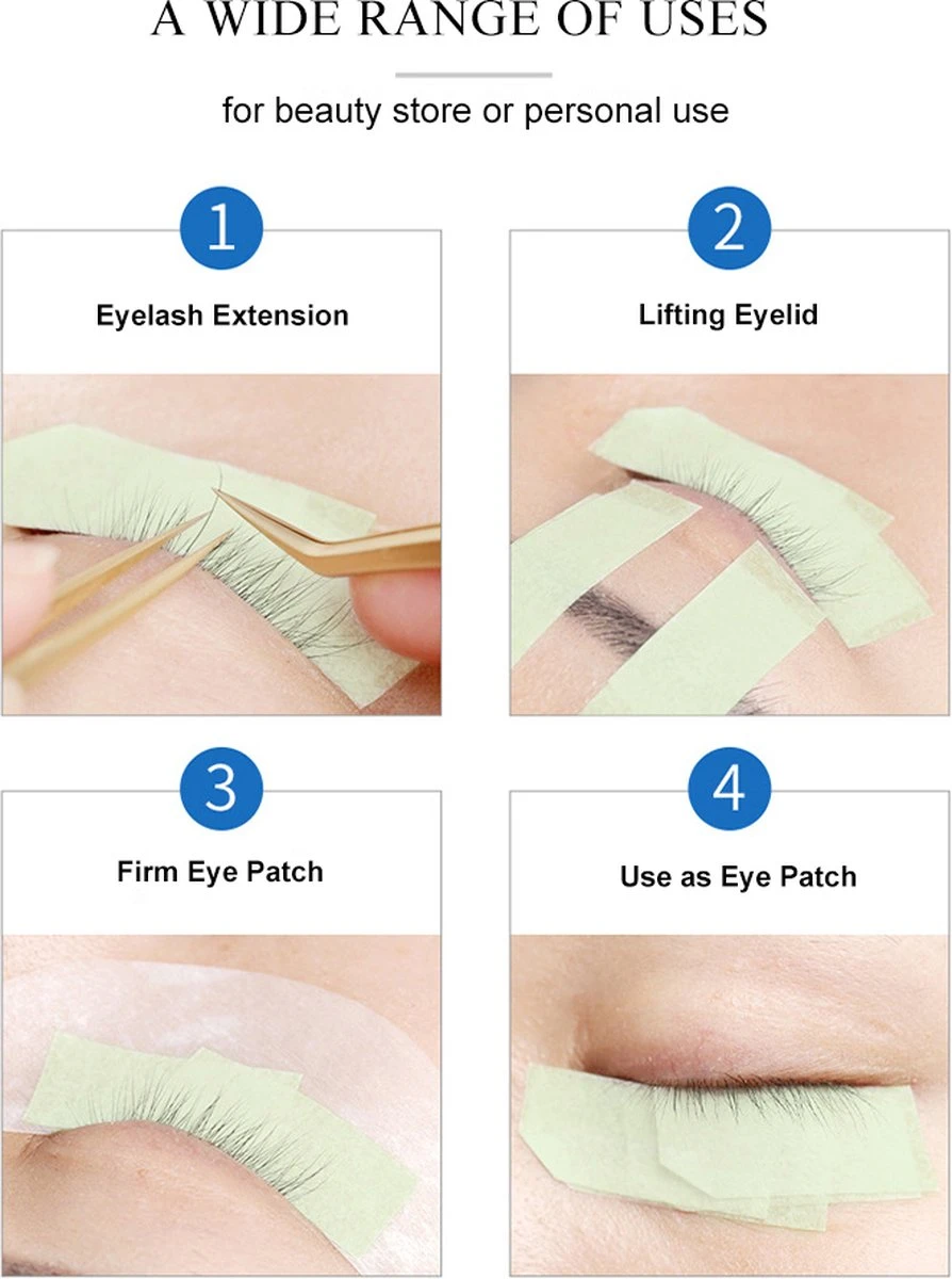 Lashes & More - Wimpertape - Wit - Wimperextensions - Wimper Tape - Beautytape - Medische Tape - Wimper Tool - Hyperallergeen - Huidvriendelijk – Tape – Non Wooven Tape 5 Lashes & More - Wimpertape - Wit - Wimperextensions - Wimper Tape - Beautytape - Medische Tape - Wimper Tool - Hyperallergeen - Huidvriendelijk – Tape – Non Wooven Tape - Afbeelding 5