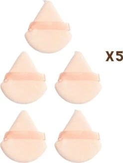 Merkloos Powder Puff Driehoek - Powder Puff - Beauty Blender - Powder Puff Triangle - 5 Stuks - Perzik -GlowBelle Verkoopwinkel 905x1200 5