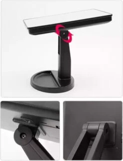 Make-Up Spiegel - LED Verlichting - Zwart - Cosmetica Spiegel - Scheerspiegel -GlowBelle Verkoopwinkel 921x1200 5