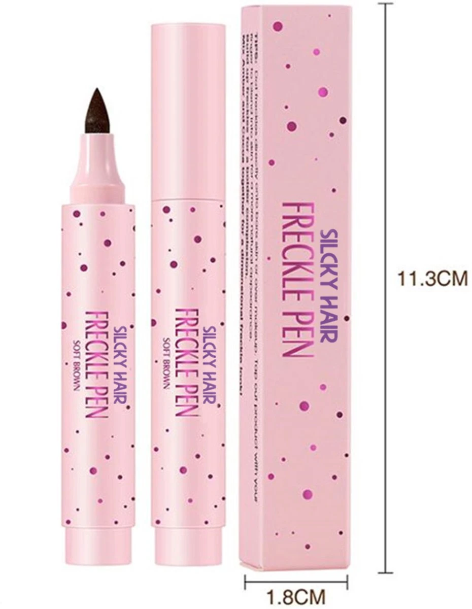 Silcky Hair Sproeten Pen - Freckle Pen - Freckles - Sproetjes Pen - Sproeten Make-up - Donker Bruin 2 Silcky Hair Sproeten Pen - Freckle Pen - Freckles - Sproetjes Pen - Sproeten Make-up - Donker Bruin - Afbeelding 2