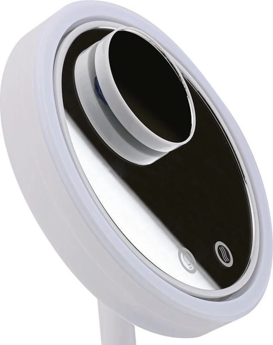 Merkloos Decopatent® Beauty Breeze Mirror - Make-Up Spiegel Met LED Verlichting & Ventilatie - 360° Draaibaar - Make Up 5x Vergrootspiegel 7 Merkloos Decopatent® Beauty Breeze Mirror - Make-Up Spiegel Met LED Verlichting & Ventilatie - 360° Draaibaar - Make Up 5x Vergrootspiegel - Afbeelding 7