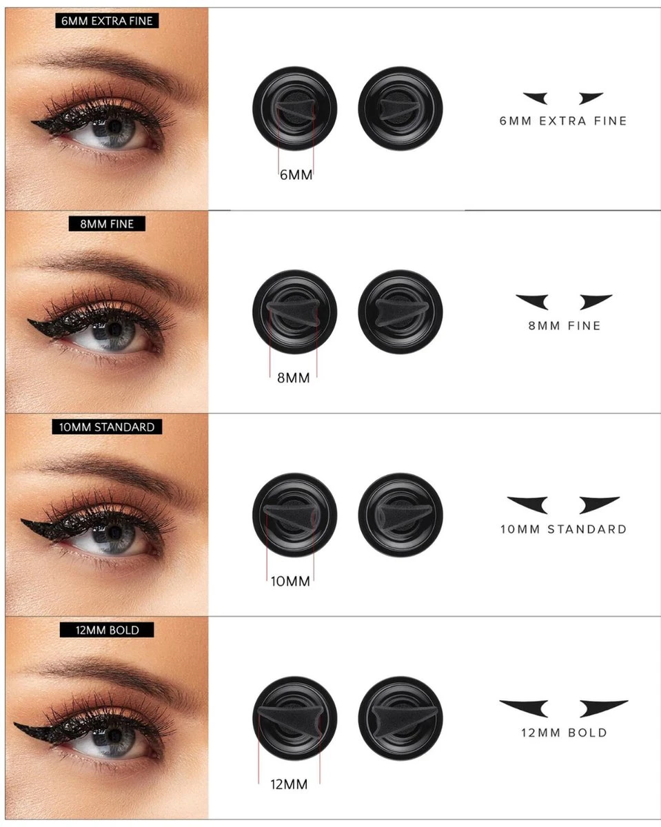 MARBL. Cosmetics - Easy Wing - Eyeliner Stempel - 8mm - Waterproof - Vlekproof - Vegan - Dierproefvrij 10 MARBL. Cosmetics - Easy Wing - Eyeliner Stempel - 8mm - Waterproof - Vlekproof - Vegan - Dierproefvrij - Afbeelding 10