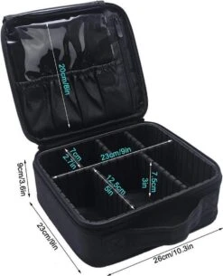 Cosmetica Koffer - Make-up Koffer Met Verstelbare Vakken - Visagie En Nagelstyliste Beauty Koffer - 26x23x9CM -GlowBelle Verkoopwinkel 973x1200 3